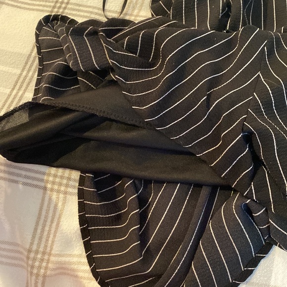 Black + white stripe Romper. Purchased at Mixology. Brand: Robertson + Rodeo - Picture 2 of 2
